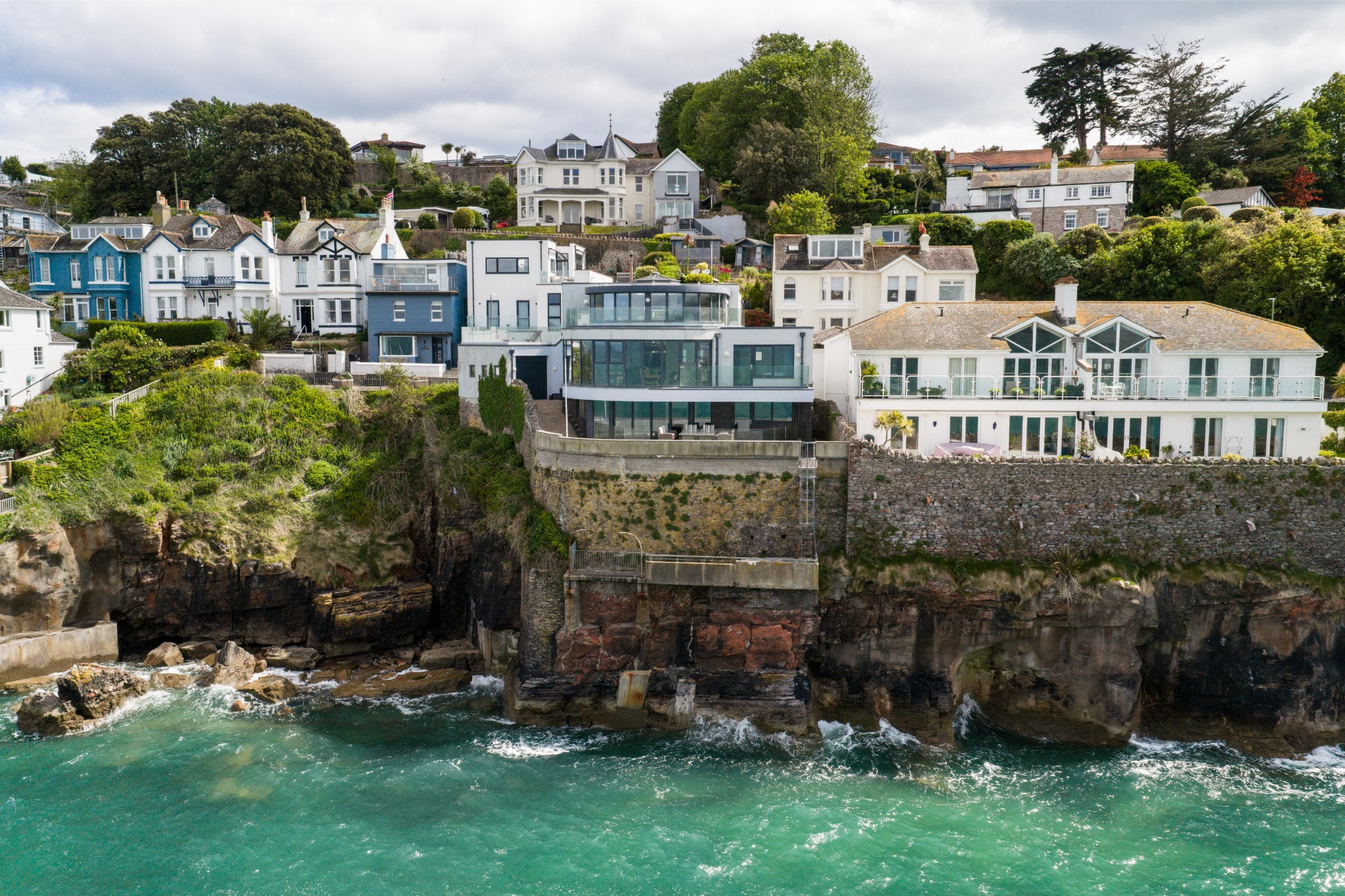 Waypoint above the Brixham shoreline